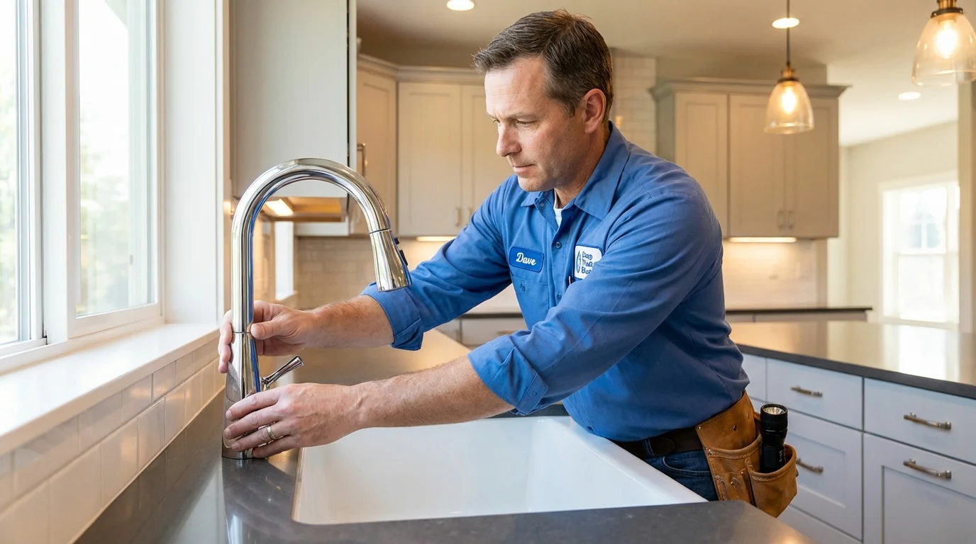 Kitchen faucet installation by Johns Plumbing LLC in Circle Pines